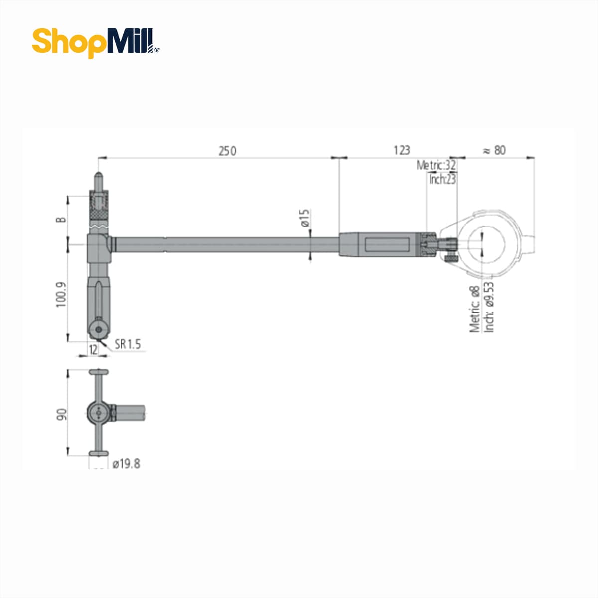 بورگیج میتوتویو (Mitutoyo) 250-400 میلی‌متر مدل 716-511 — تصویر ۲