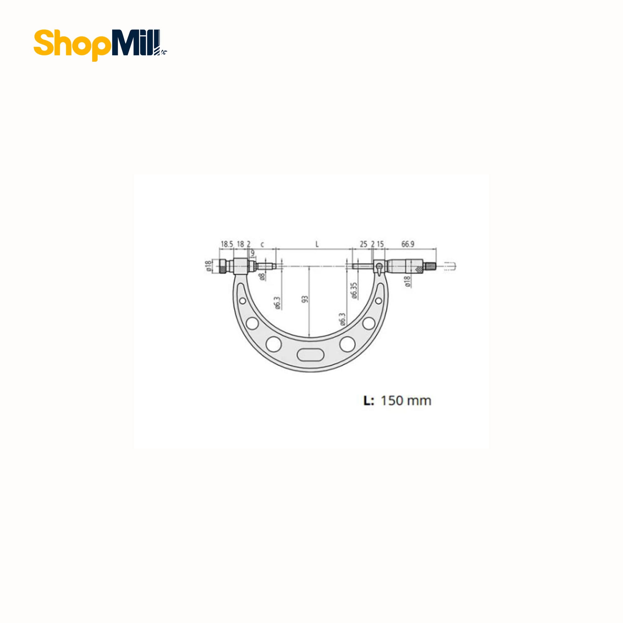 میکرومتر ورنیه میتوتویو (Mitutoyo) 150-300 میلی‌متر مدل 136-104 — تصویر ۲