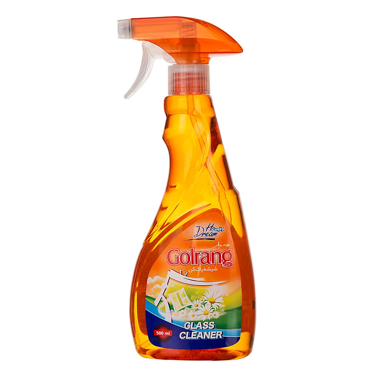 مایع شیشه پاک کن نارنجی گلرنگ – 500 گرم