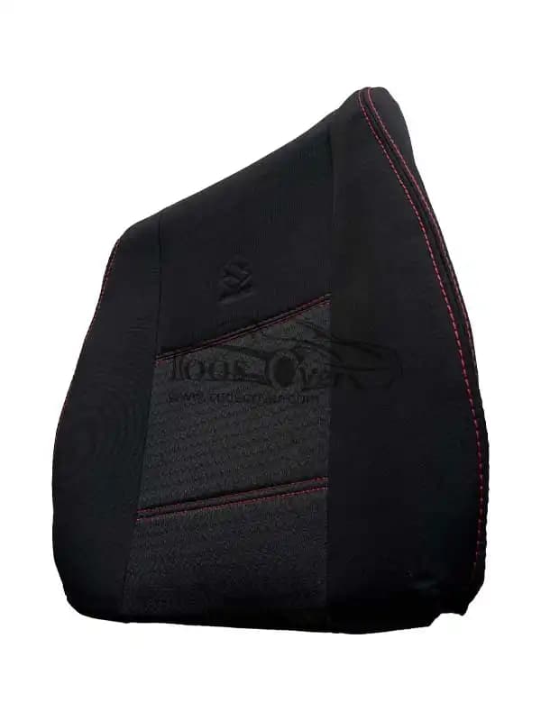 روکش صندلی سوزوکی ویتارا پارچه مشکی دوخت قرمز – کد 4555 — تصویر ۲