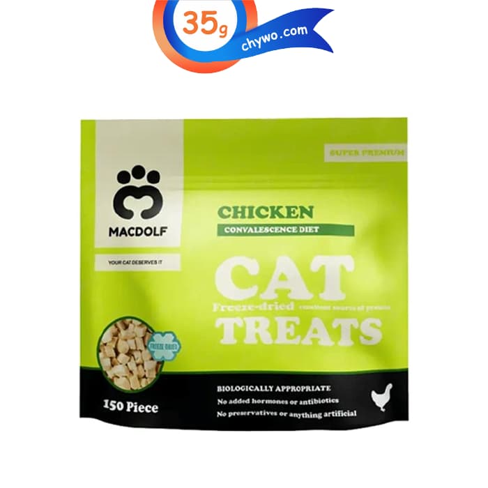 تشویقی گربه مکدلف طعم مرغ وزن 35 گرم Macdolf cat treats with Chicken