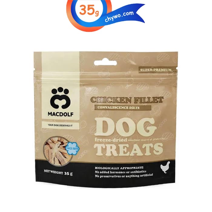 تشویقی سگ مکدلف طعم مرغ وزن 35 گرم Macdolf dog treats with Chicken Fillet