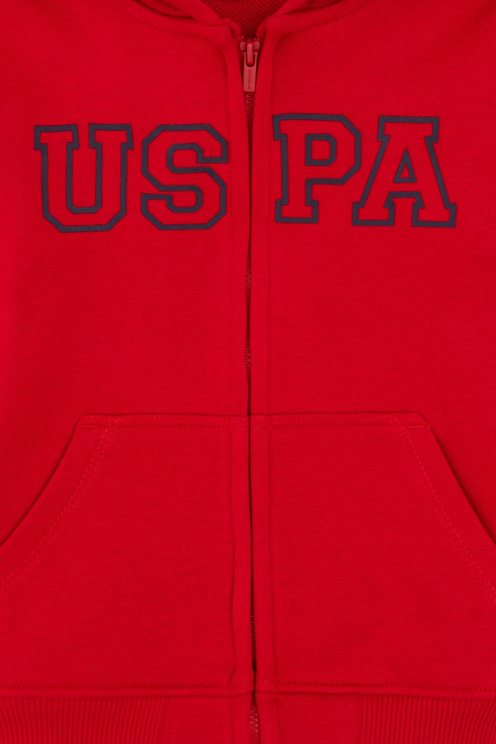 هودی پسرانه قرمز یو اس پولو — تصویر ۲