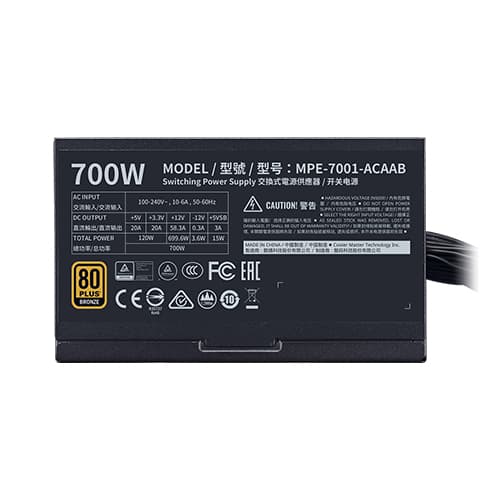 پاور کولر مستر مدل cooler master MWE BRONZE 700W V2 — تصویر ۴
