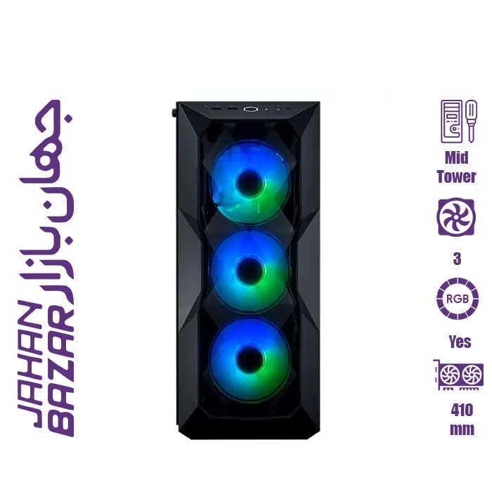 کیس کامپیوتر کولر مستر مدل MasterBox TD500 CRYSTAL