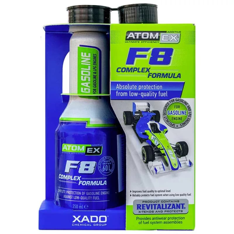 انژکتور شوی و احیاگر سیستم سوخت اکسادو مدل F8 Clean حجم 250 میلی لیتر بسته 2 عددی — تصویر ۲