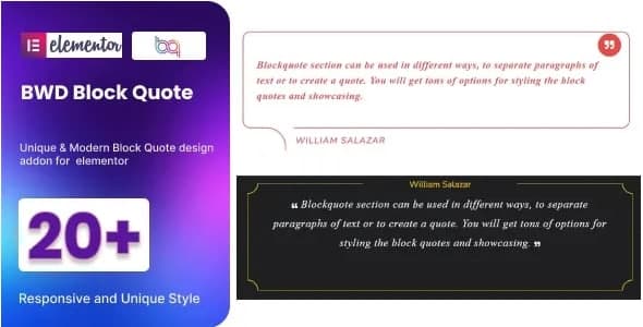 دانلود ادآن وردپرس Block Quote برای المنتور