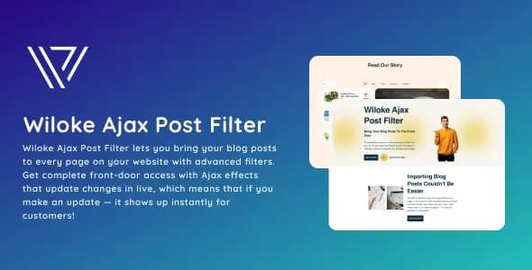 دانلود افزونه وردپرس Wiloke Ajax Post Filter