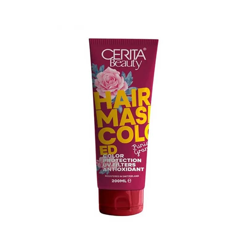 ماسک مو تیوپی سریتا قرمز مناسب موهای رنگ شده 200ml داخل حمام