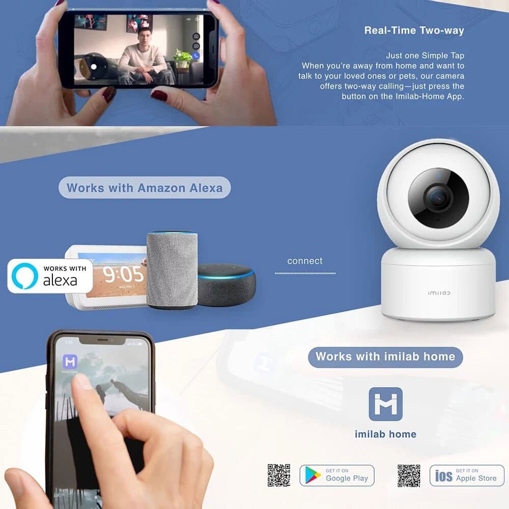 دوربین نظارتی شیائومی IMILAB C20 1080P Smart Home IP Camera (جعبه باز-دارای ایراد فنی) — تصویر ۳