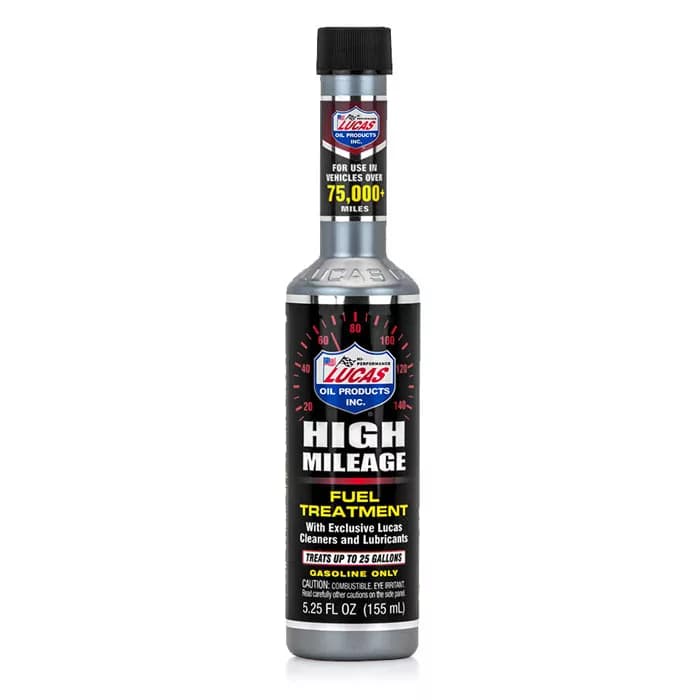 مکمل و تمیز کننده کامل سیستم سوخت لوکاس مدل High Mileage حجم 155 میلی لیتر — تصویر ۳