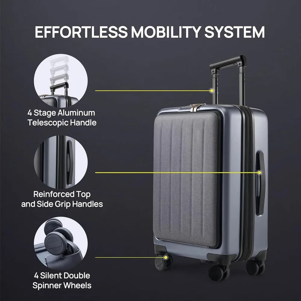 چمدان شیائومی مدل 90GO Front-Opening Business Suitcase — تصویر ۱۰