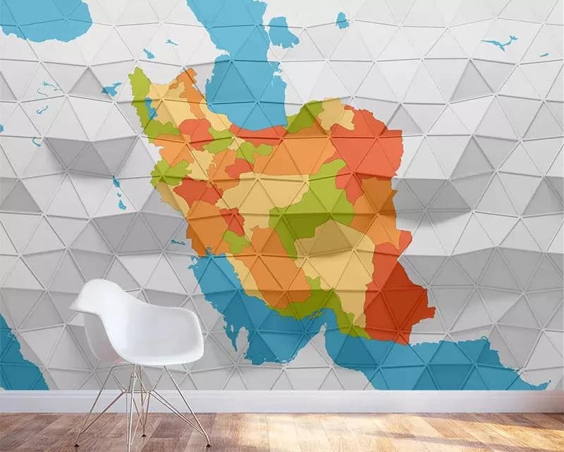 پوستر دیواری نقشه سه بعدی ایران — تصویر ۲