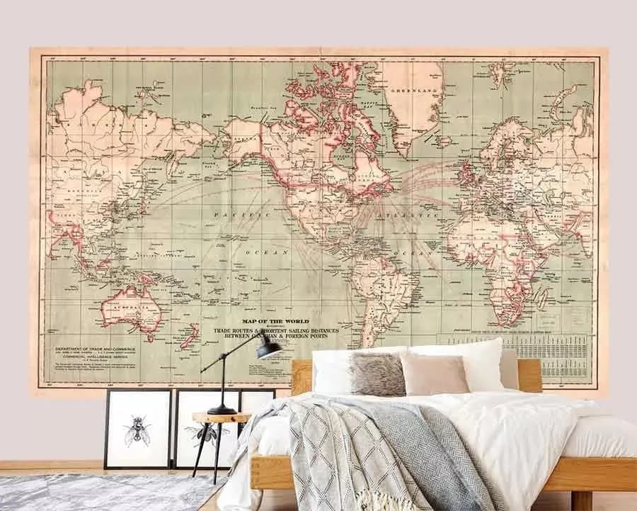 پوستر دیواری map of the world