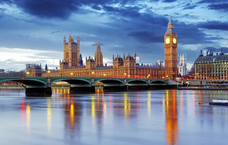 پوستر دیواری آسمان آبی لندن