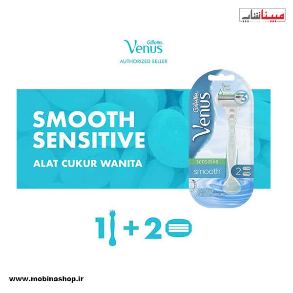 دسته اصلاح زنانه ونوس ژیلت مدل smooth | با دو یدک — تصویر ۶