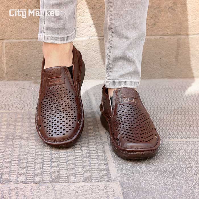 کفش تابستانی مردانه کلارک مدل ایمپکس قهوه ای — تصویر ۳