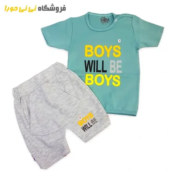 تیشرت و شورت پنبه طرح Boys