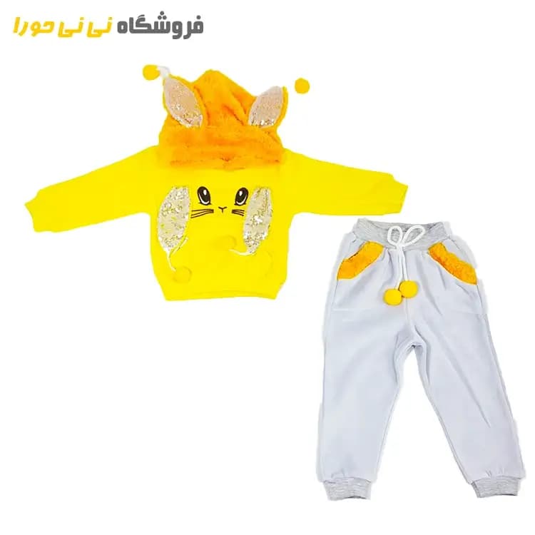 هودی شلوار مخمل خرگوش
