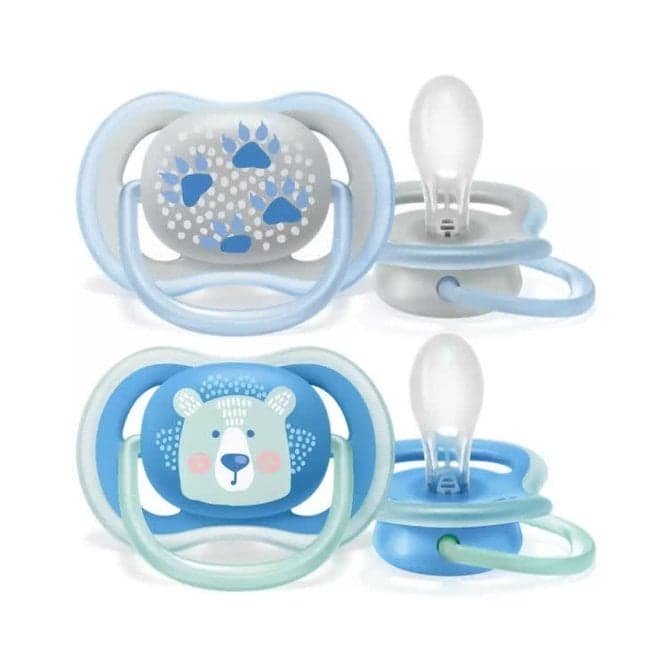 پستانک اونت اولترا ایر ۲عددی 6_18 ماه avent ultra air طرح خرس و ردپا
