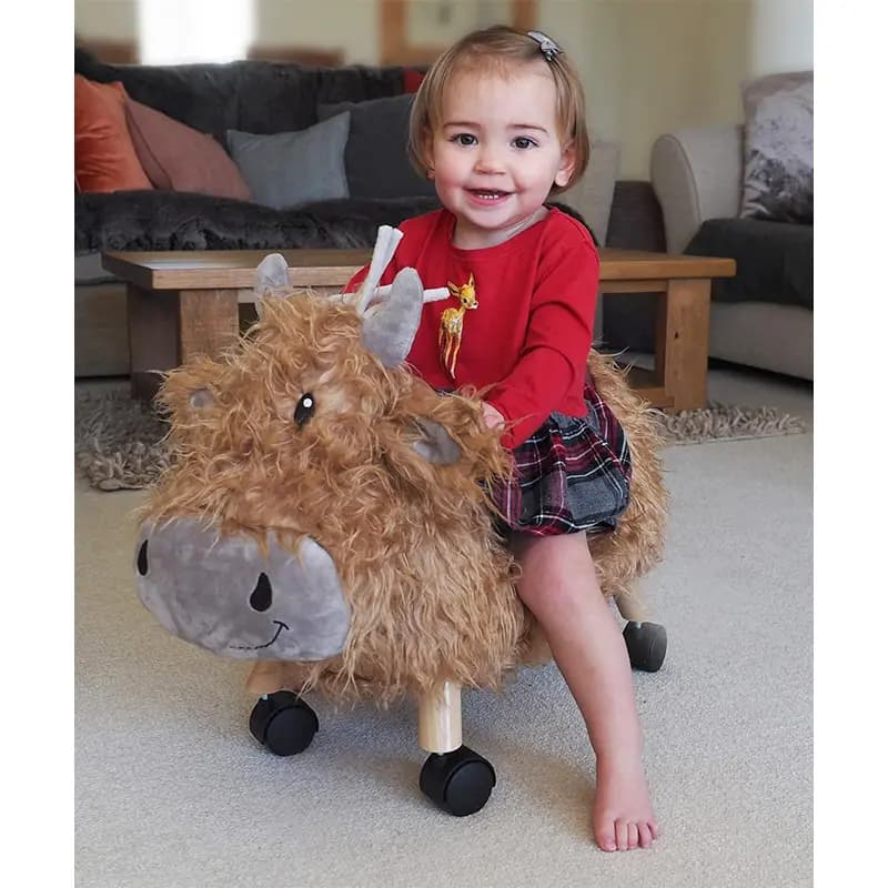 گاو چرخدار هایلند لیتل برد little bird HIGHLAND COW RIDE ON — تصویر ۲