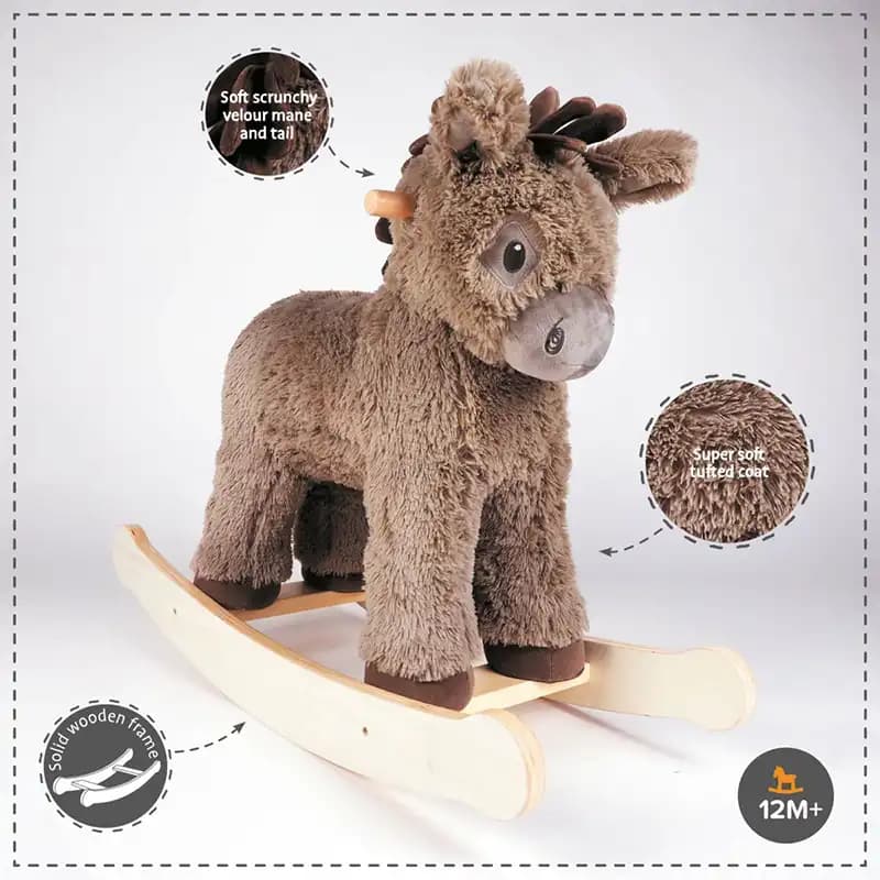 راکر کودک چوبی لیتل برد طرح الاغ نوربرت little bird Norbert — تصویر ۶