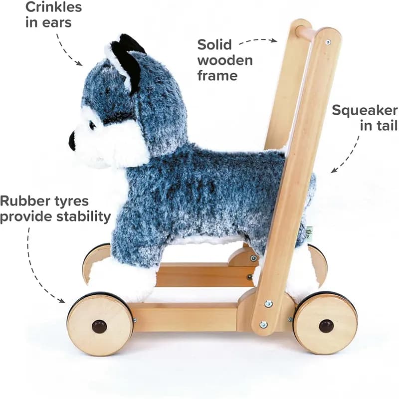 واکر سگ هاسکی لیتل برد MISHKA Dog Push Along little bird کد 3087 — تصویر ۵