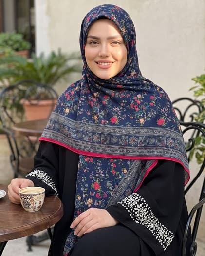 روسری کرپ نخ کد Mrs155 — تصویر ۵