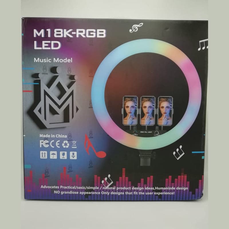 رینگ لایت به همراه سه پایه مدل M18K-RGB LED Ring Light — تصویر ۸