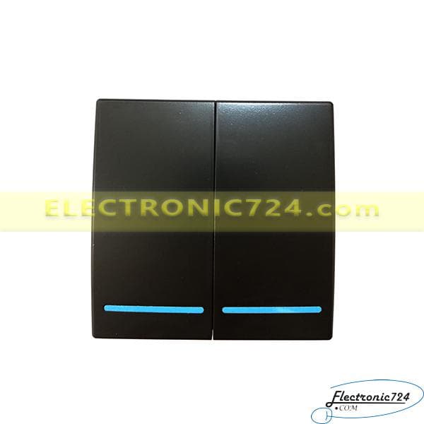 کلید دیواری دو پل مشکی Wall Switch 433MHz — تصویر ۳