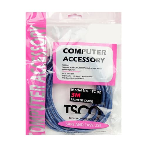 کابل USB پرینتر تسکو مدل TC-02 طول 3-متر — تصویر ۳