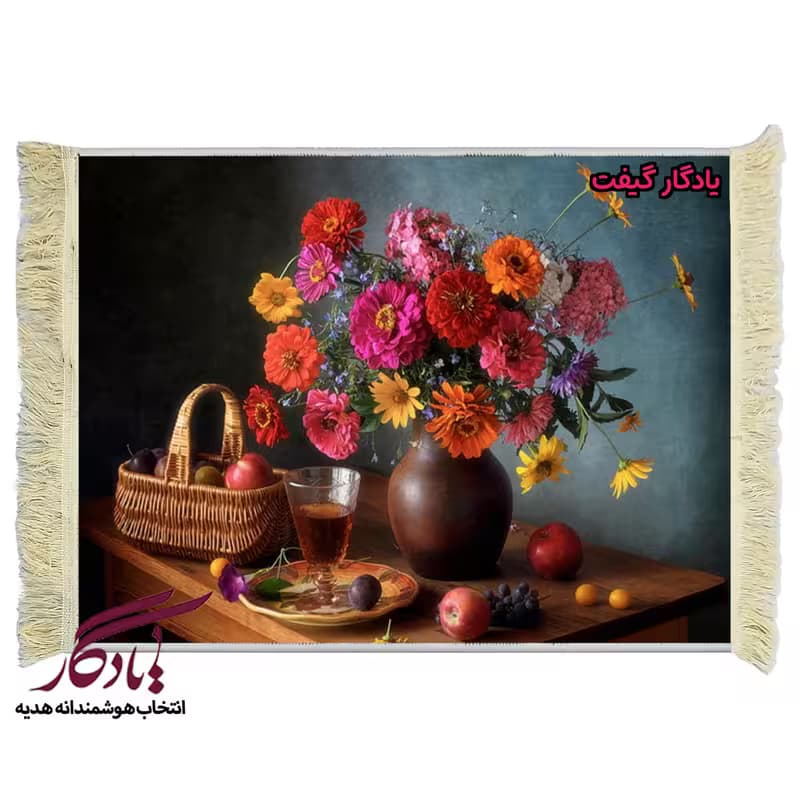 تابلو فرش ماشینی طرح گل های آهاری کد g39