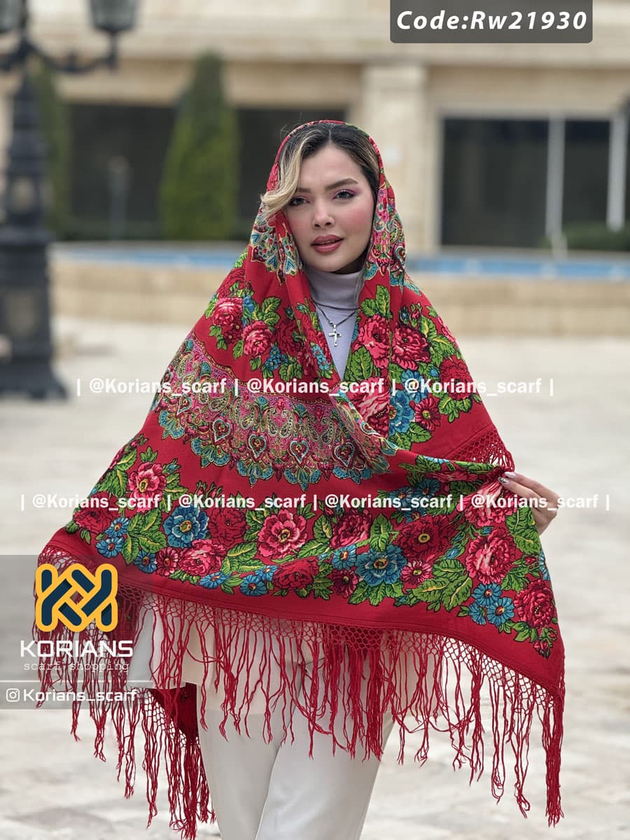 روسری ترکمنی پشمی کد Rw21930