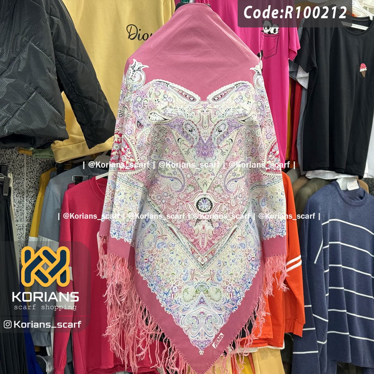 روسری ترک نخی کد rt100212