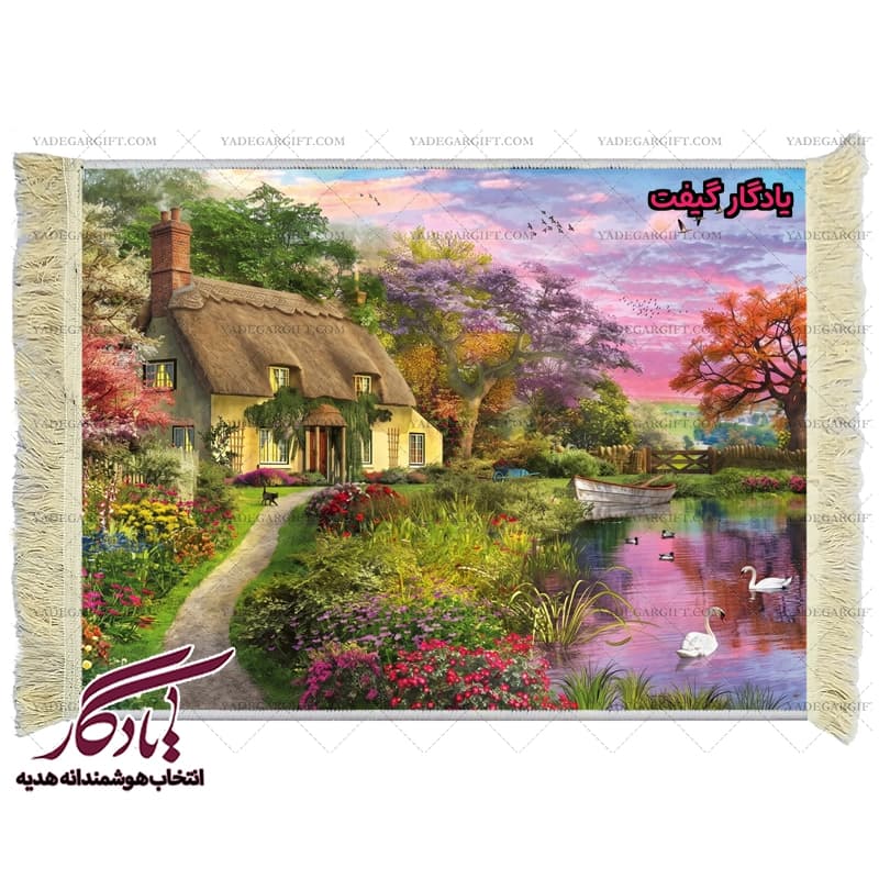 تابلو فرش ماشینی طرح منظره فصل مهاجرت کد m216