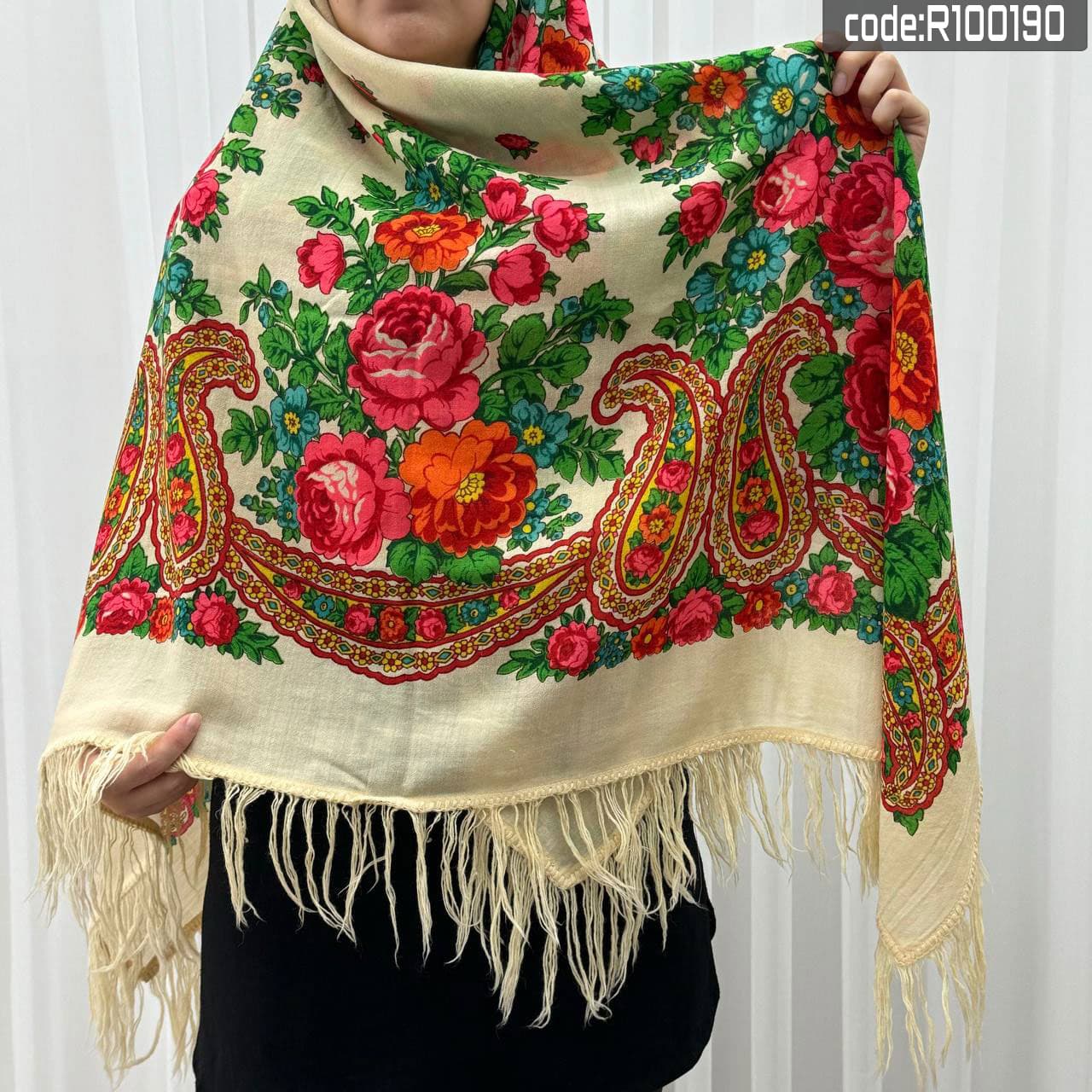روسری ترکمنی پشمی اصیل کد R100190