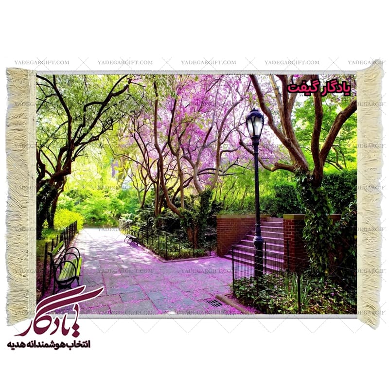 تابلو فرش ماشینی طرح منظره پارک ژاپنی کد m206