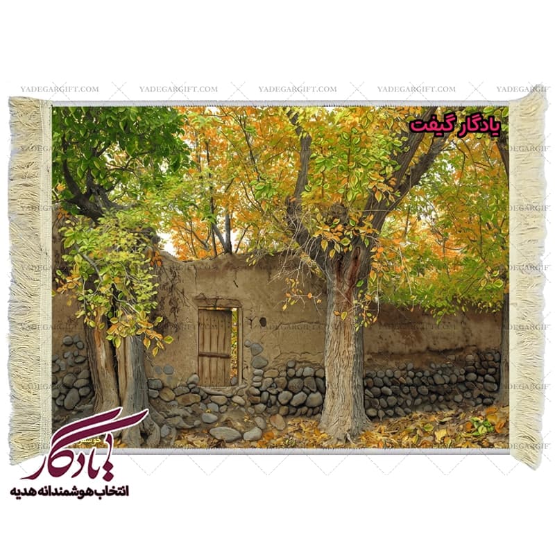 تابلو فرش ماشینی طرح منظره ورودی باغ کد m182