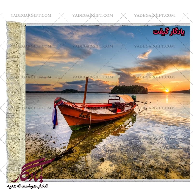 تابلو فرش ماشینی طرح منظره غروب در پوکت کد m165 — تصویر ۲