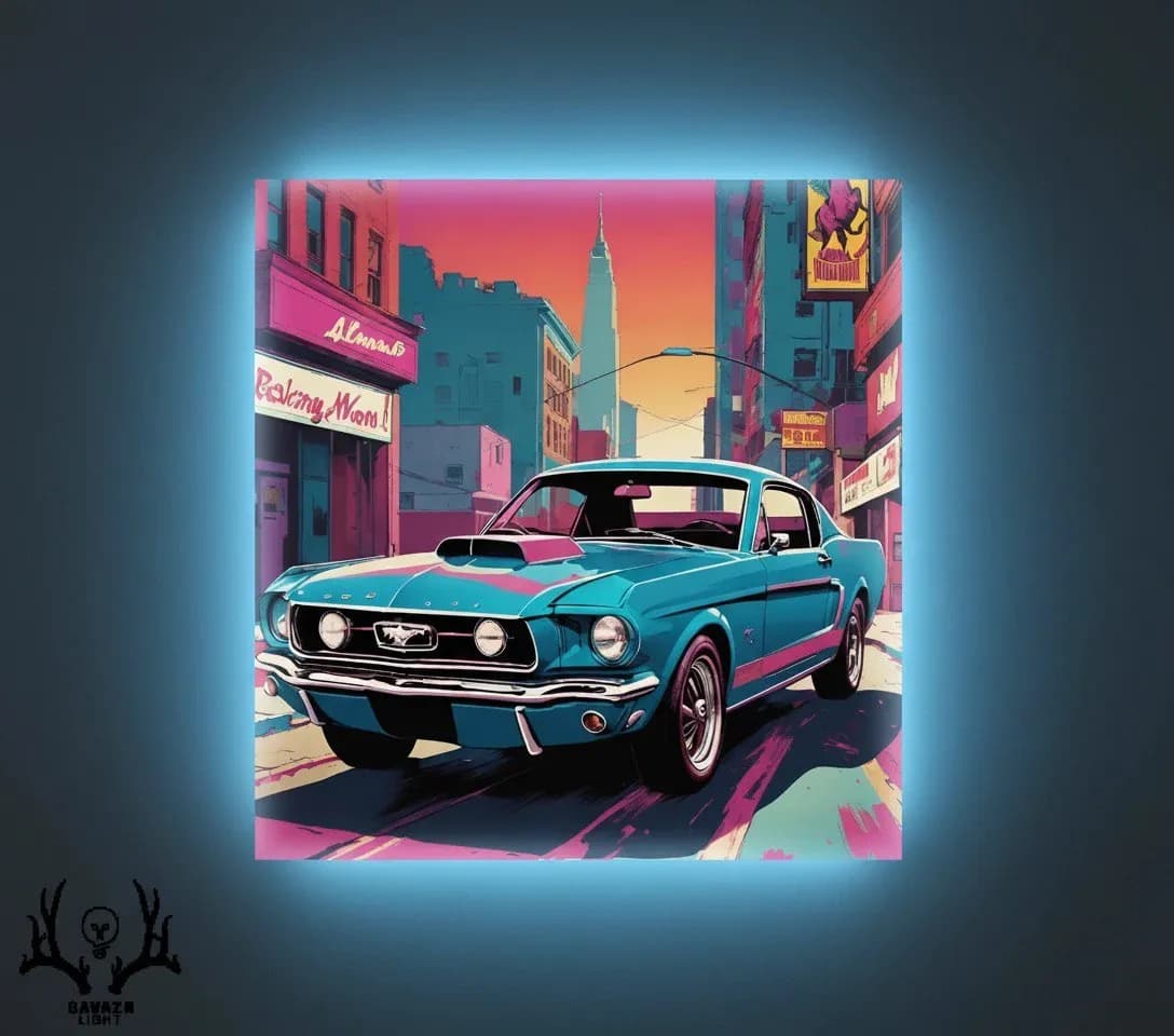 تابلو بک لایت Ford Mustang Classic