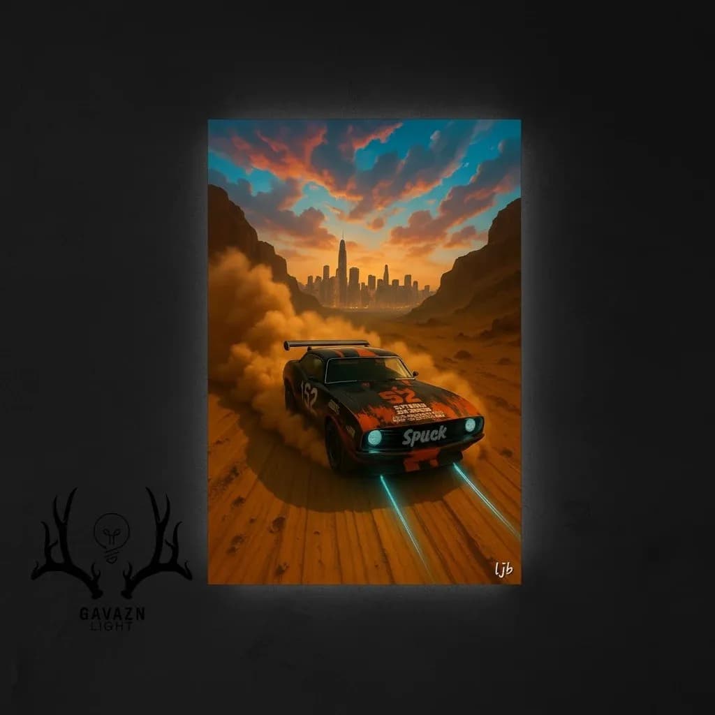 تابلو بک لایت Muscle Car