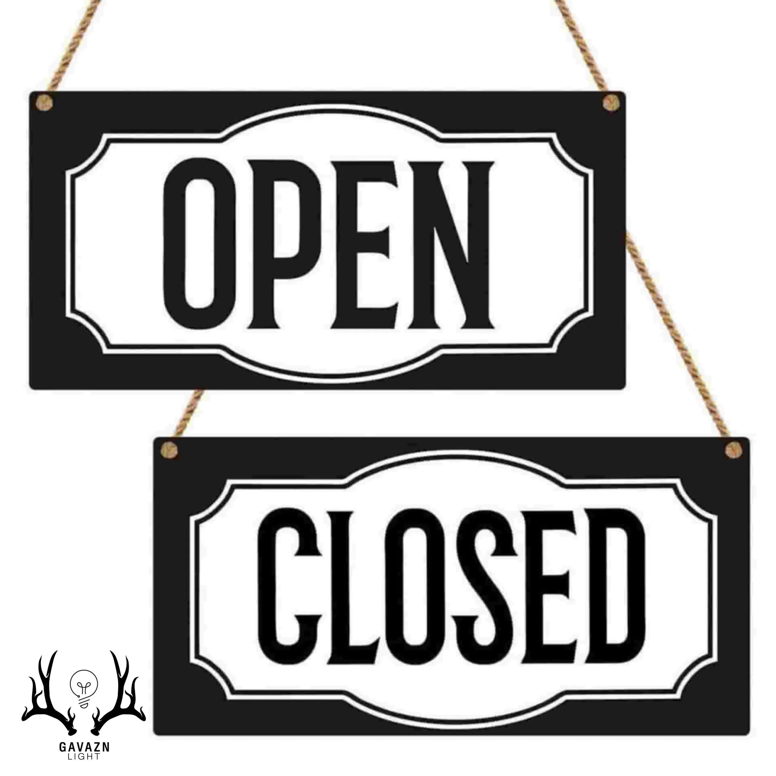 تابلوی دوطرفه OPEN CLOSE