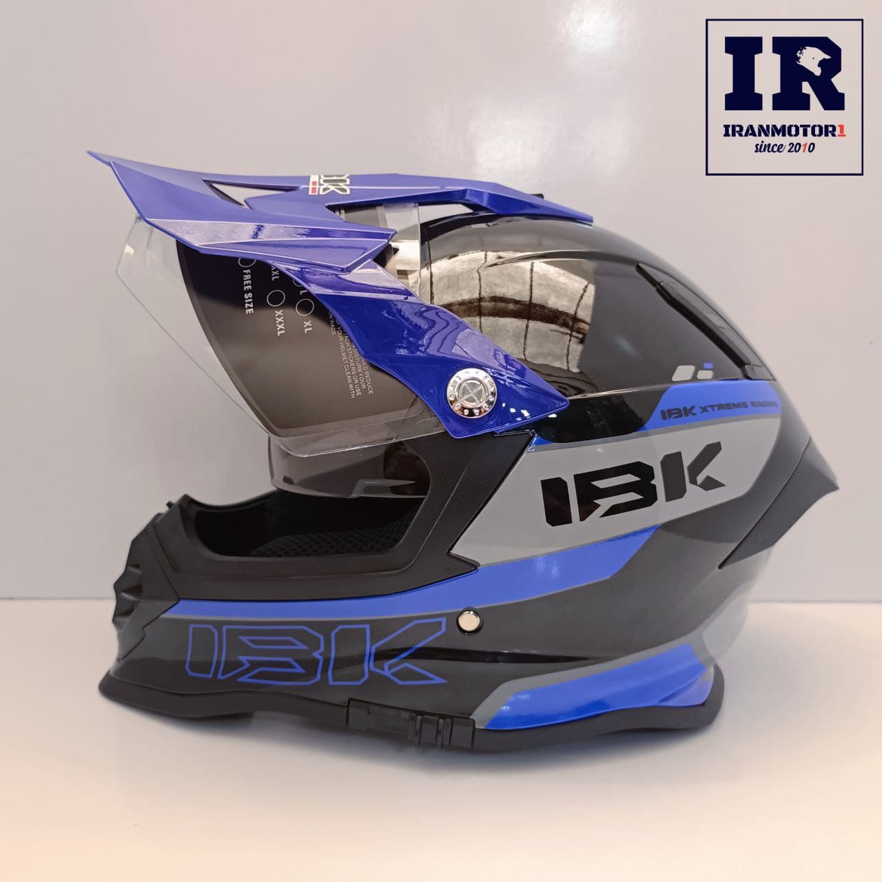 کلاه کاسکت اندرویی آی بی کا ibk – مشکی آبی — تصویر ۳