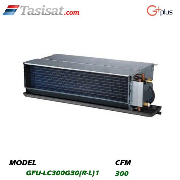 فن کویل سقفی توکار ( فشار پایین ) جی پلاس 300 CFM مدل GFU-LC300G30(R-L)1