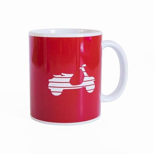 ماگ سرامیکی اورجینال وسپا ایتالیا Vespa Servzio MUG rouge — تصویر ۴