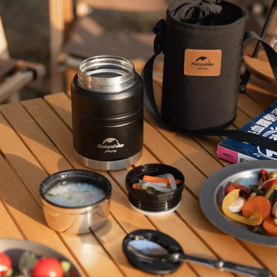 فلاسک غذای نیچرهایک NatureHike lunch box Vacuum Thermos Flasks Stainless Steel Stew Beaker 750ML — تصویر ۳