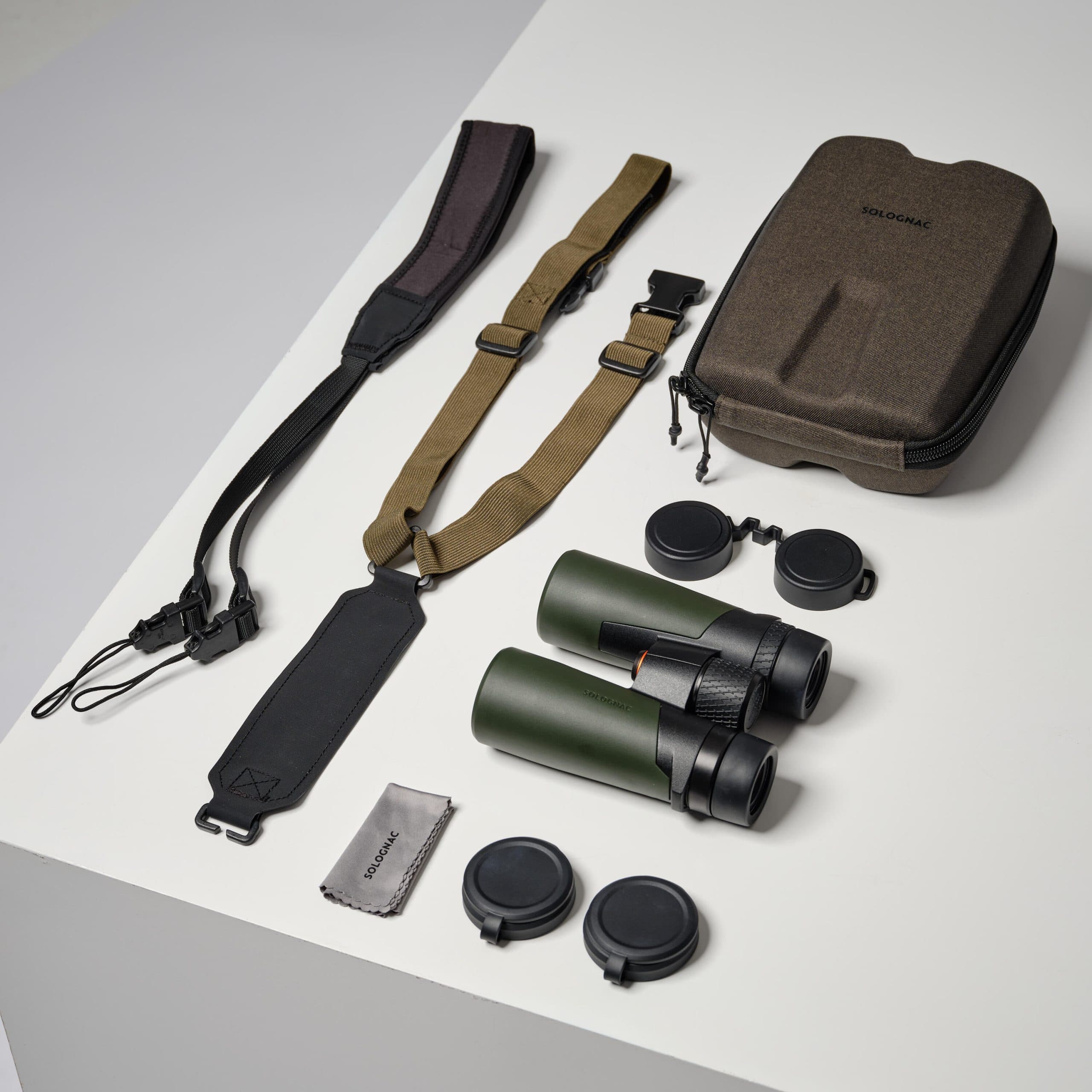 دوربین دو چشمی سولوگناک Solognac Binoculars – 10 X 42 – Khaki – 900 — تصویر ۲