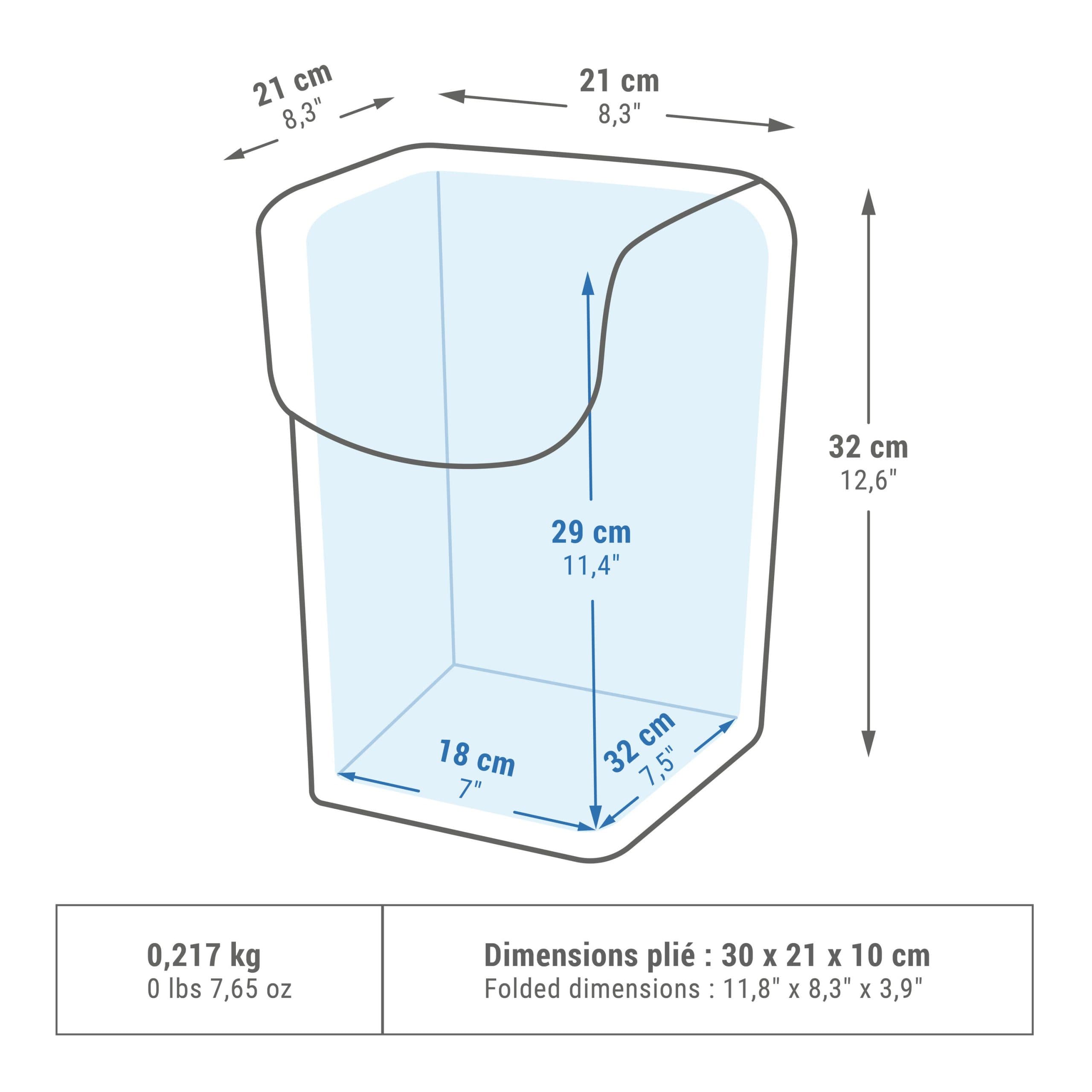 کول باکس کچوا 10 لیتری – یخدان کیفی Quechua Camping Flexible Cooler – 10L — تصویر ۳