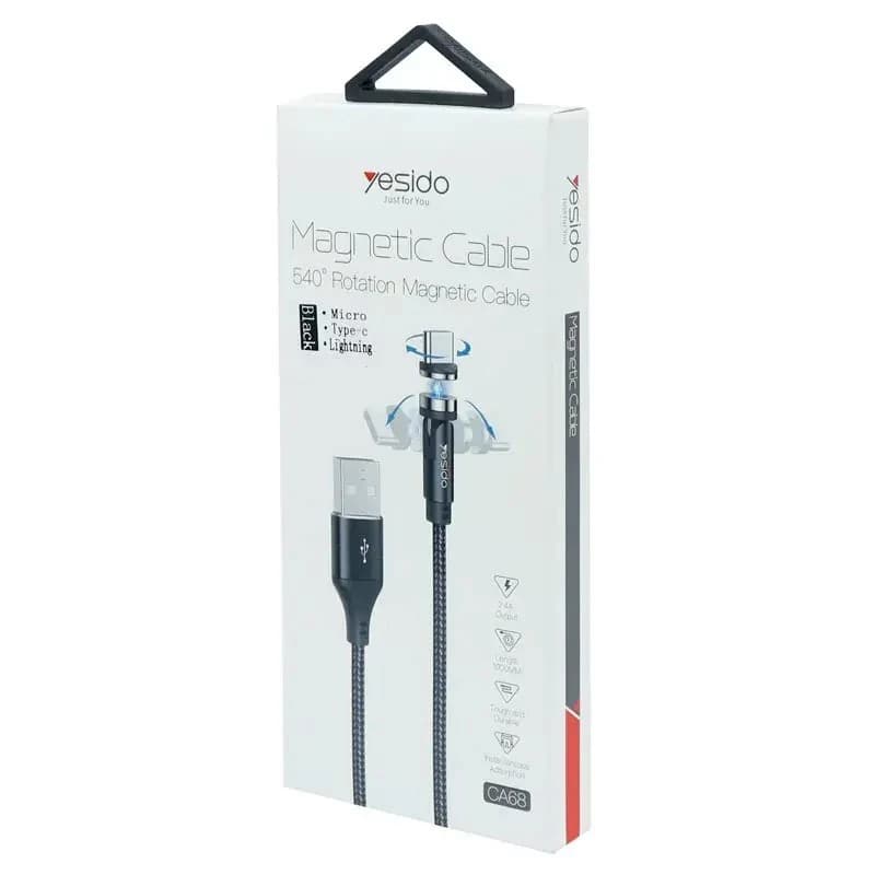 کابل تبدیل مغناطیسی USB به microUSB / USB-C / لایتنینگ یسیدو مدل CA68 طول 1 متر — تصویر ۶