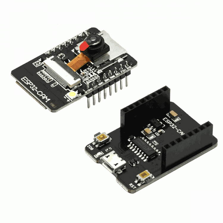 ماژول ESP32-CAMERA همراه با دوربین OV2640 با شیلد پروگرامر — تصویر ۵